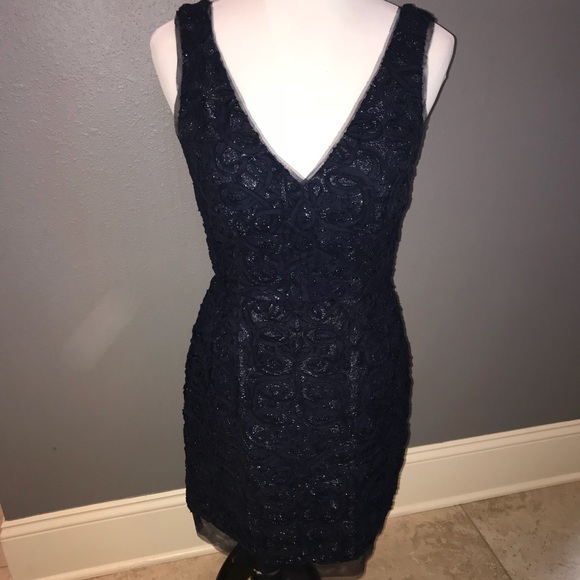 BCBG  MAXAZRIA DARK MIDNIGHT MARISSA DRESS size 8 - Picture 2 of 5